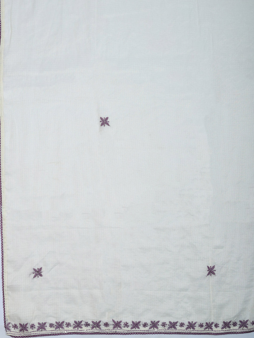 Embroidered Cotton Blend Unstitched Suit With Pant &amp; Dupatta