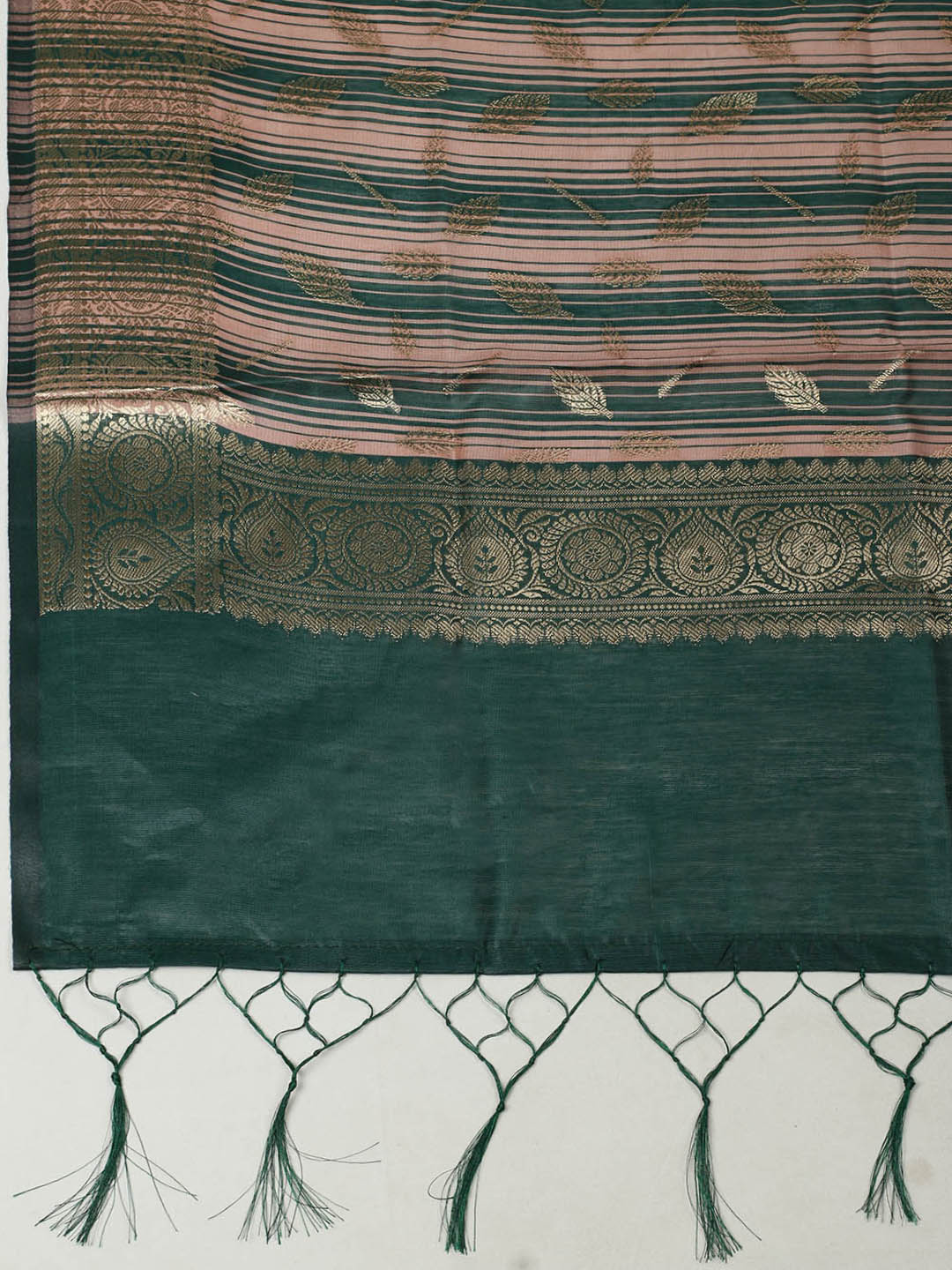 Woven Design Chanderi Unstitched Suit With Pant &amp; Dupatta
