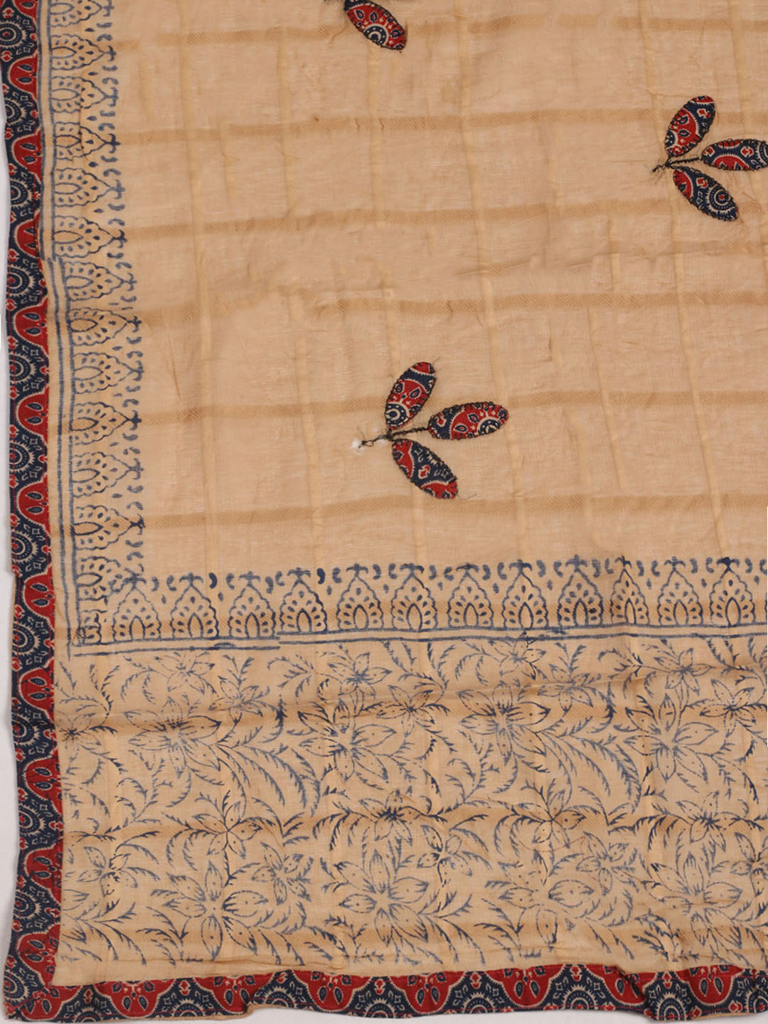 Printed Cotton Unstitched Suits Printed Suit With Pant &amp; Dupatta