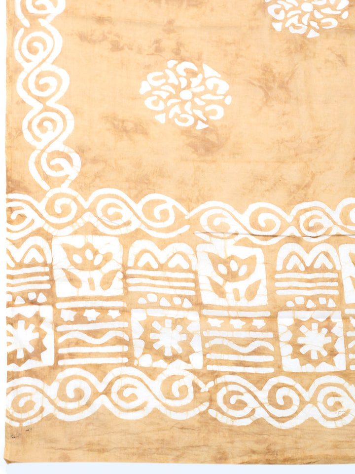 Printed Cotton Blend Unstitched Suit With Pant &amp; Dupatta