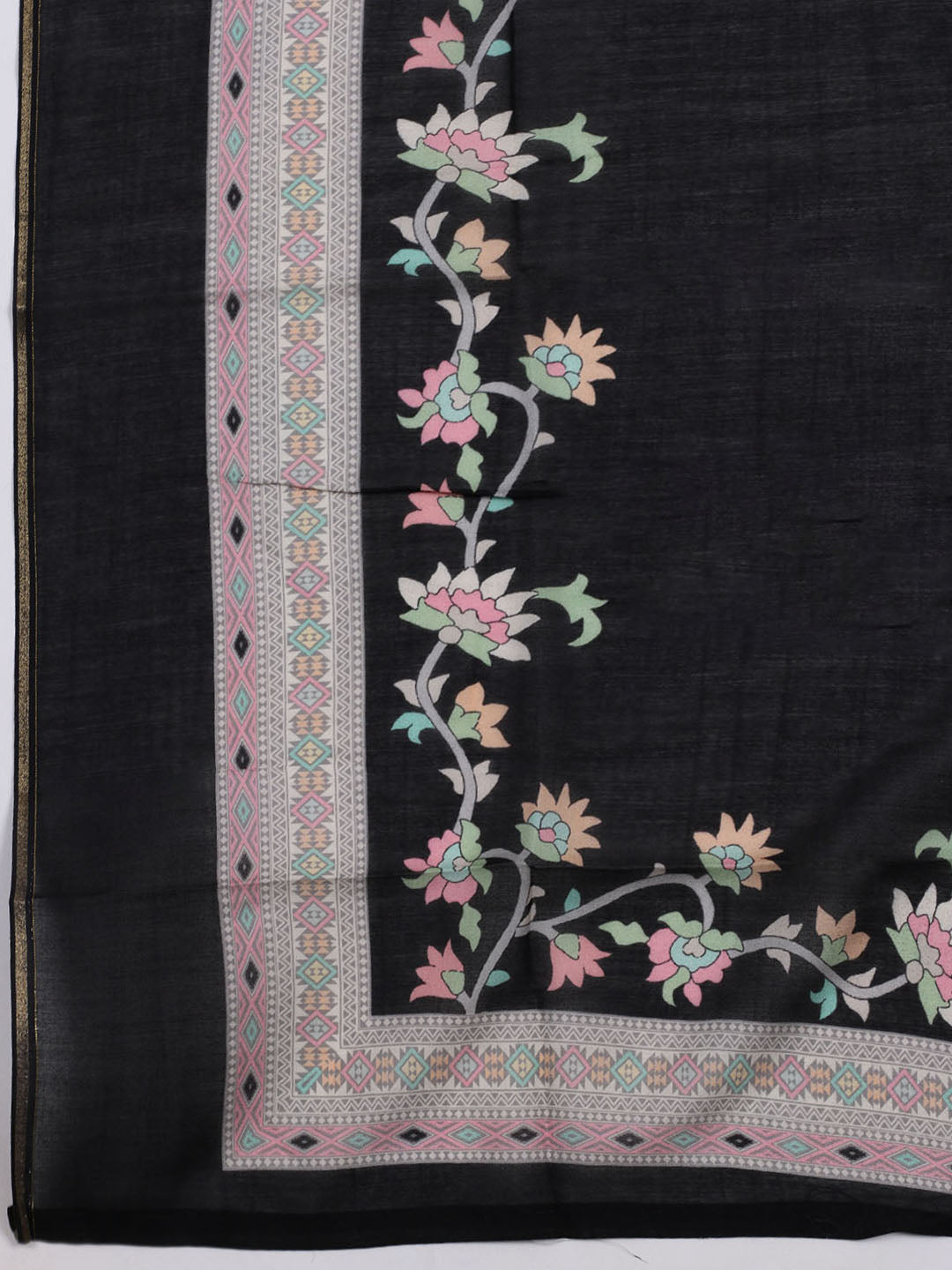 Printed Muslin Unstitched Suit With Dupatta