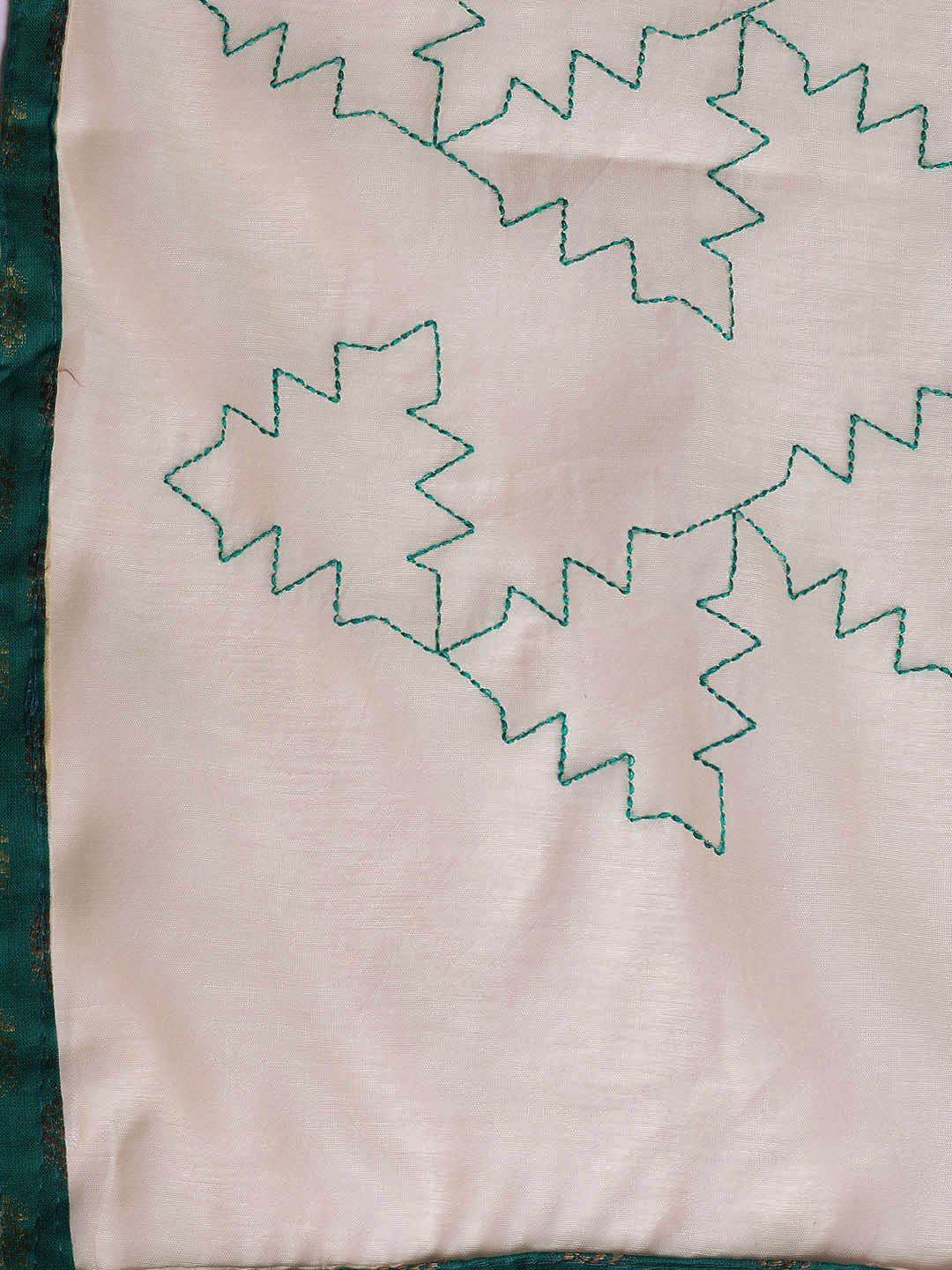 Neck Embroidered Cotton Blend Unstitched Suit With Dupatta