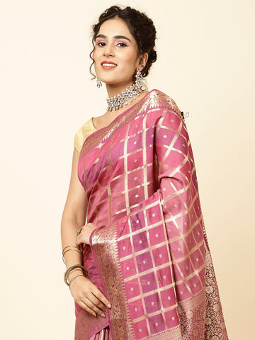 Zari Jaal Woven Cotton Saree