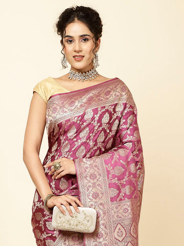 Zari Jaal Woven Banarsi Saree