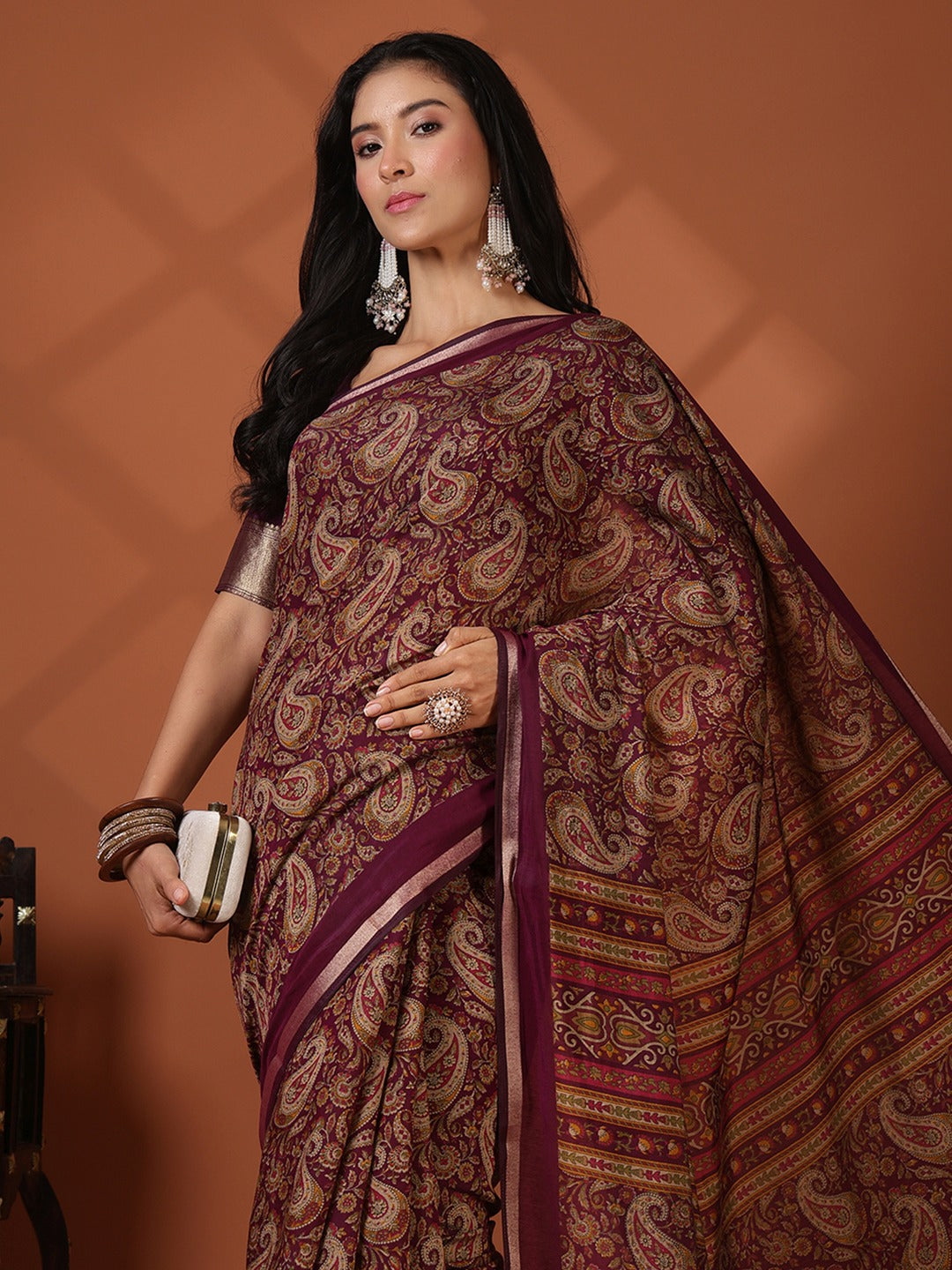 Digital Printed Art Silk Saree