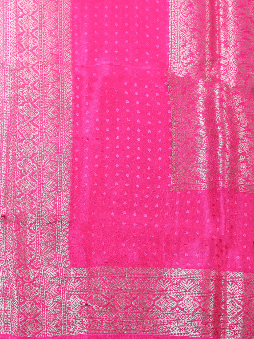 Woven Design Chanderi Unstitched Suit With Pant &amp; Dupatta