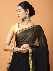 Zari Border Chiffon Woven Saree