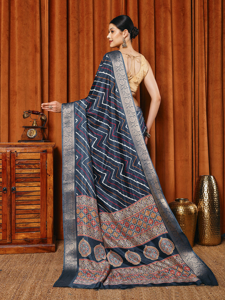 Digital Printed Art slik Saree