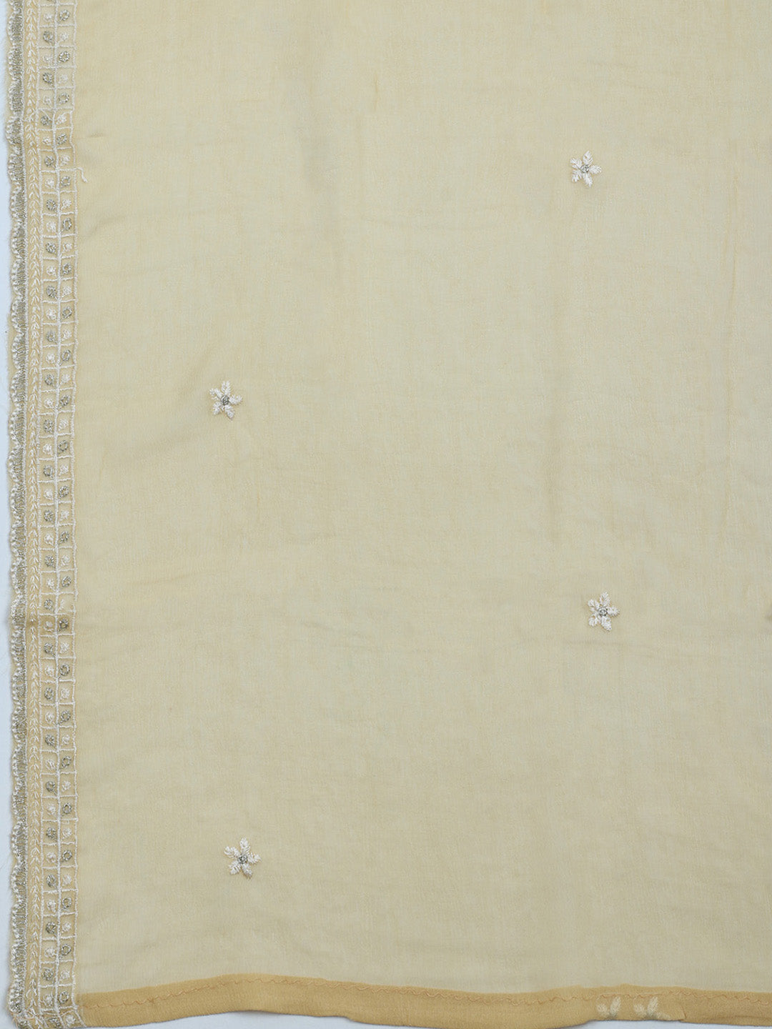 Embroidered Organza Unstitched Suit With Dupatta