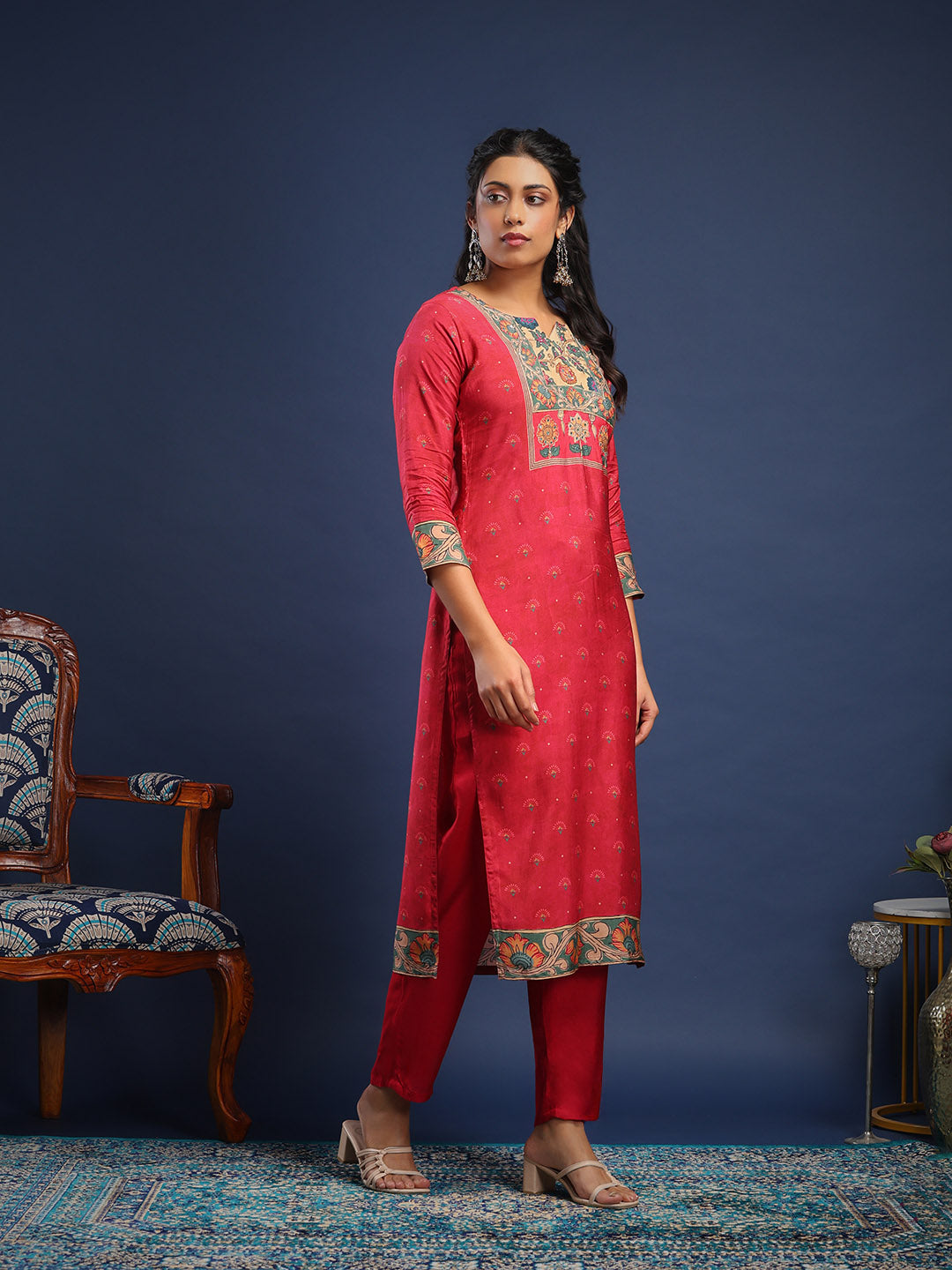 Printed Muslin Kurta With Pant &amp; Dupatta