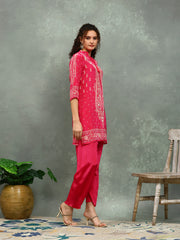 Printed Crepe Kurta With pants