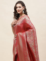 Zari Jaal Woven Banarasi Saree