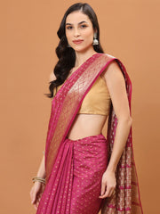 Zari Border Booti Woven Handloom Saree