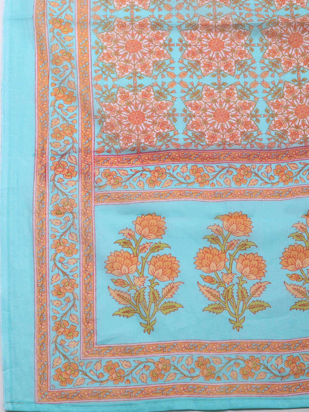 Embellished Cotton Blend Unstitched Suit With Pant &amp; Dupatta