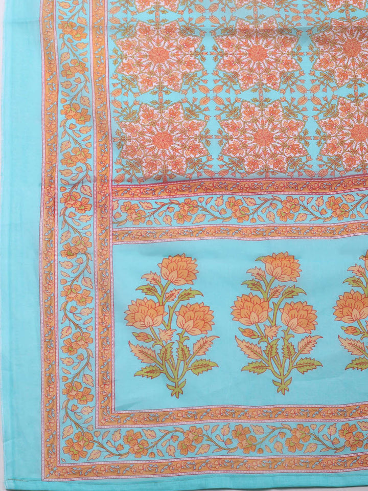 Embellished Cotton Blend Unstitched Suit With Pant &amp; Dupatta