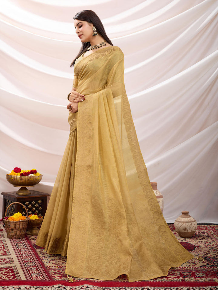 Gota Art Silk Woven Saree
