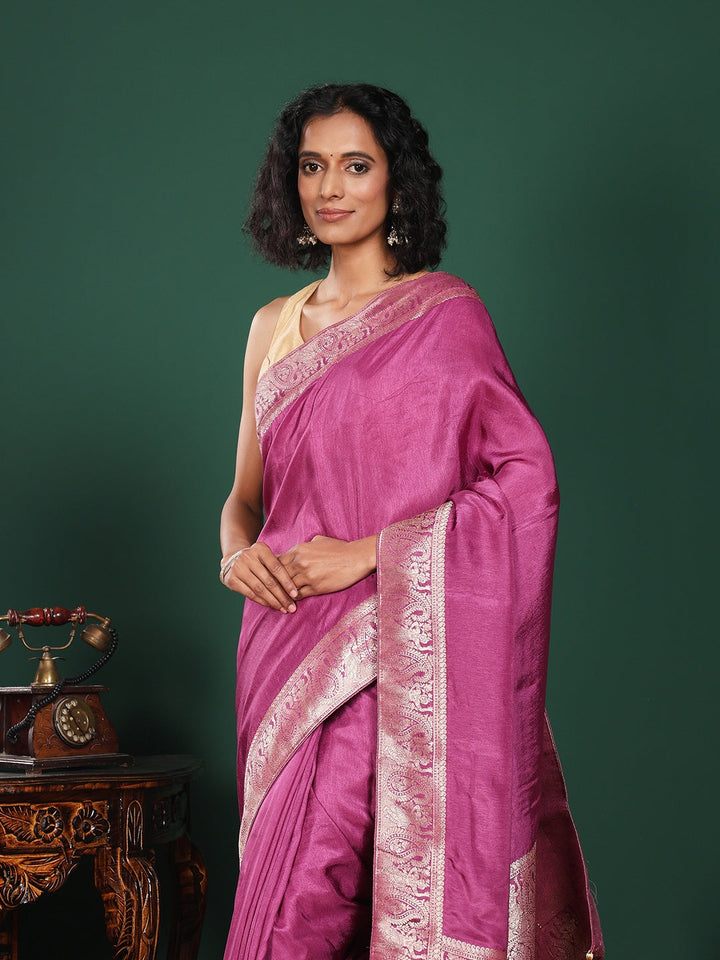 Woven Design Cotton Blend Saree