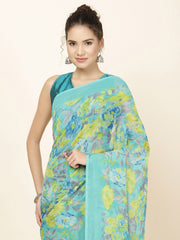 Digital Printed Georgette Woven Saree