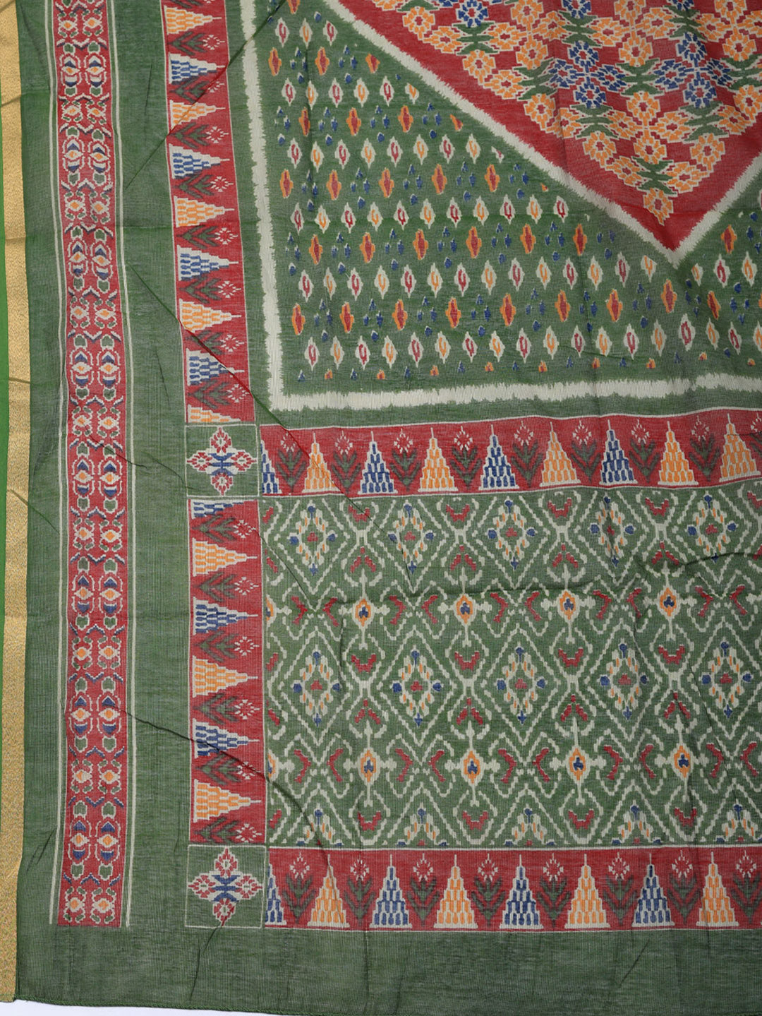 Embroidered Cotton Blend Unstitched Suit With Pant &amp; Dupatta