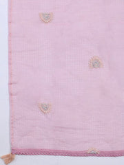 Neck Embroidered Cotton Blend Unstitched Suit With Dupatta