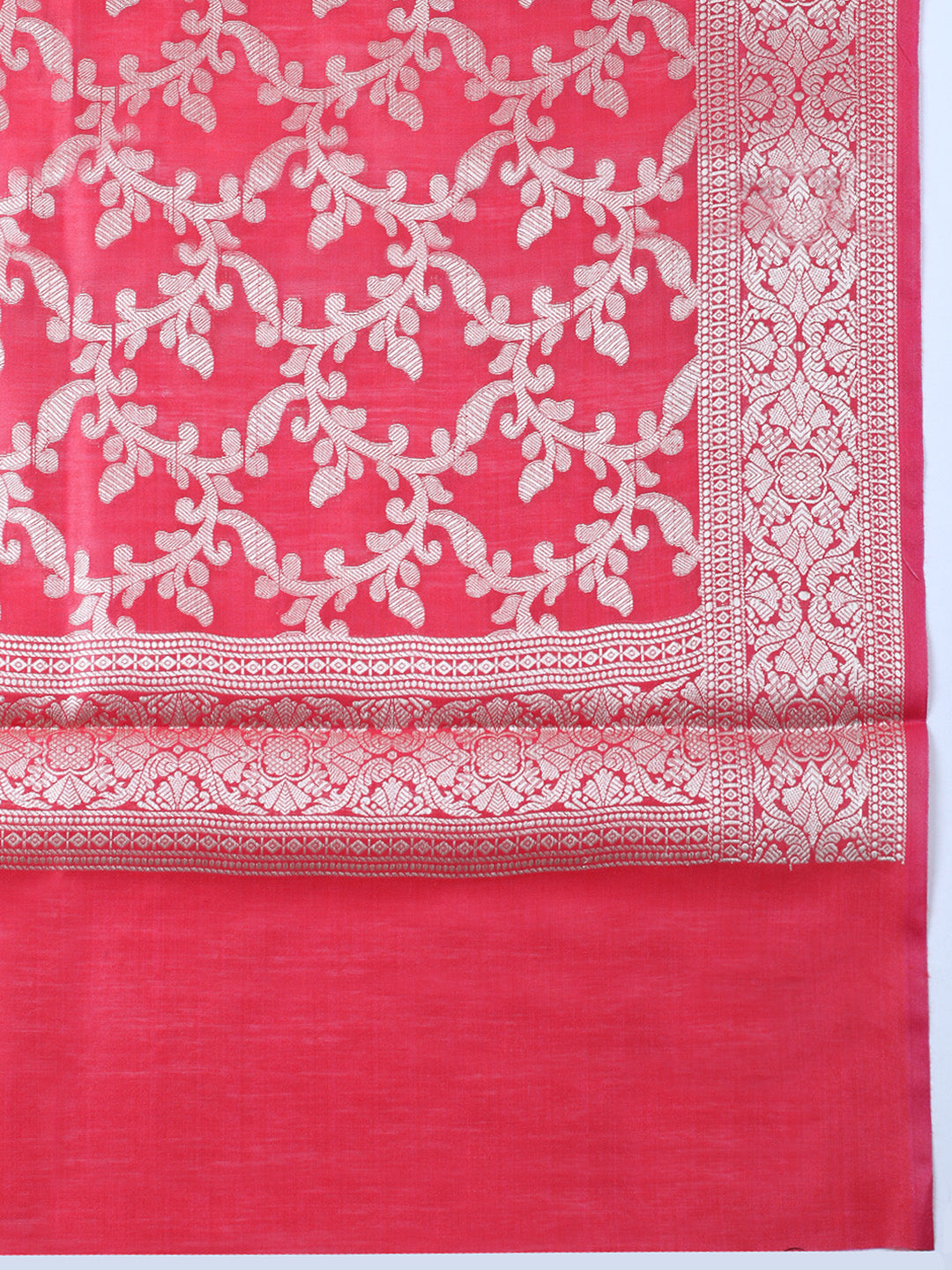 Banarasi Chanderi Unstitched Suit With Pant &amp; Dupatta