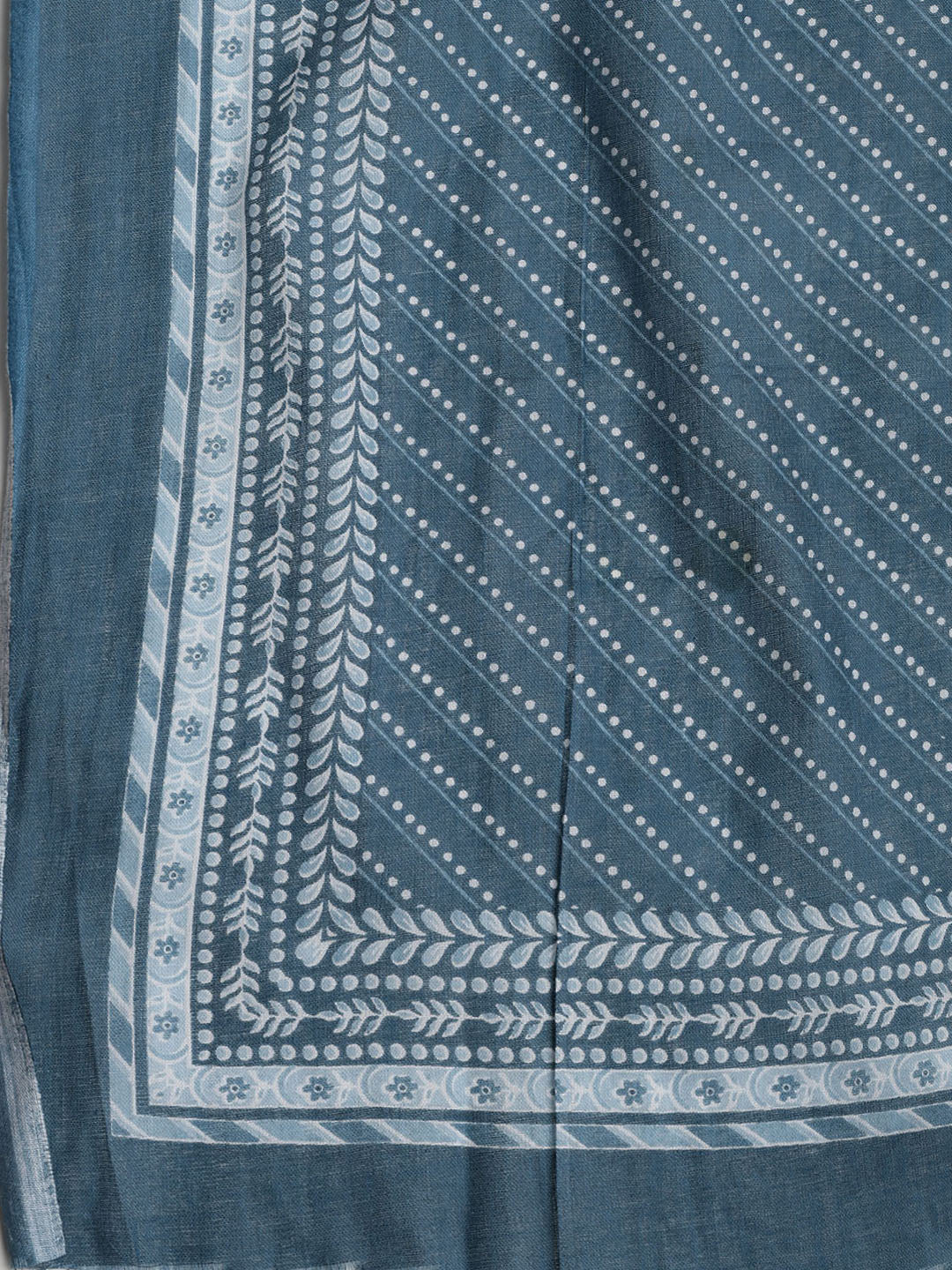 Printed Cotton Blend Unstitched Suit With Dupatta