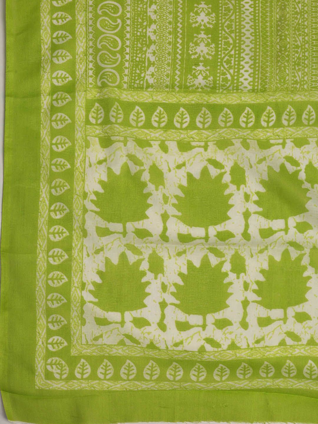 Printed Cotton Blend Unstitched Suit With Dupatta