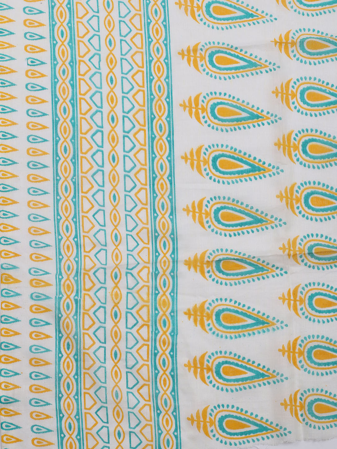 Printed Cotton Blend Unstitched Suit With Dupatta