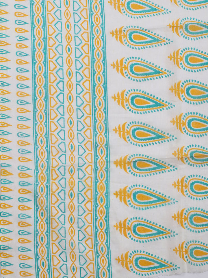 Printed Cotton Blend Unstitched Suit With Dupatta