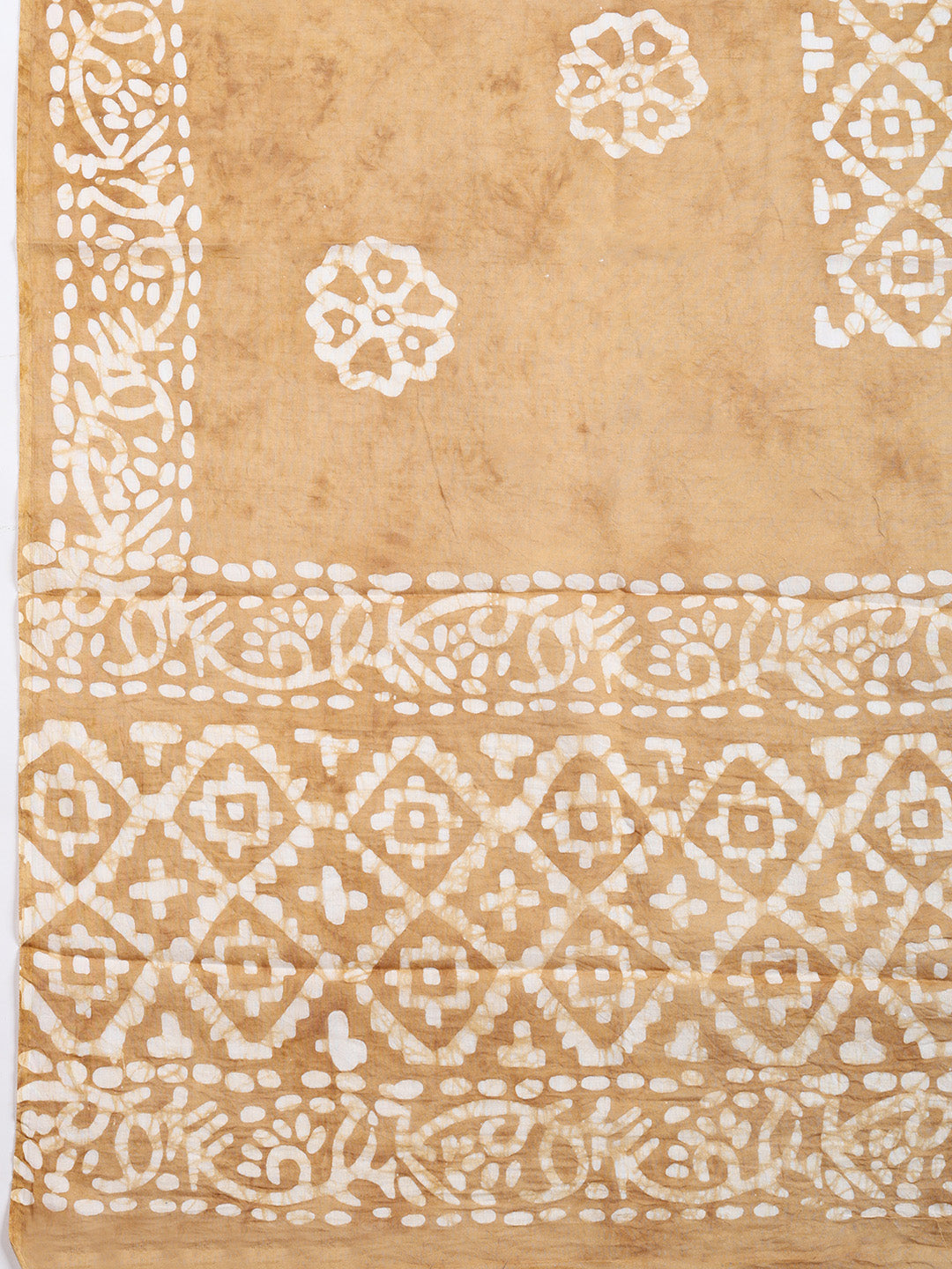 Printed Cotton Blend Unstitched Suit With Pant &amp; Dupatta