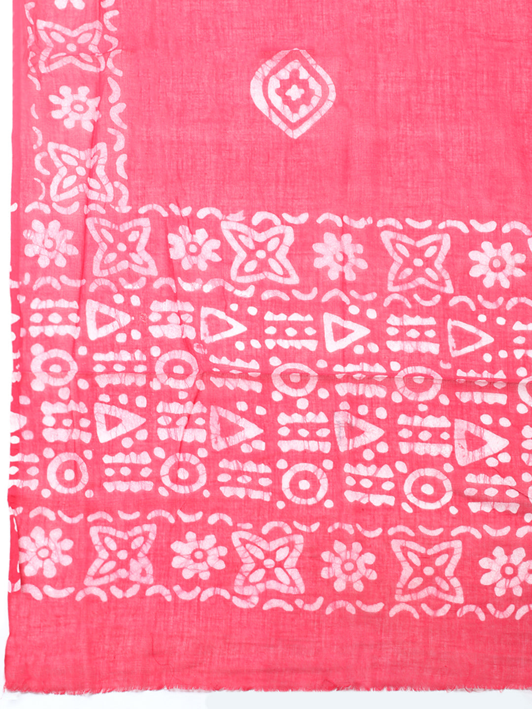 Printed Cotton Blend Unstitched Suit With Pant &amp; Dupatta