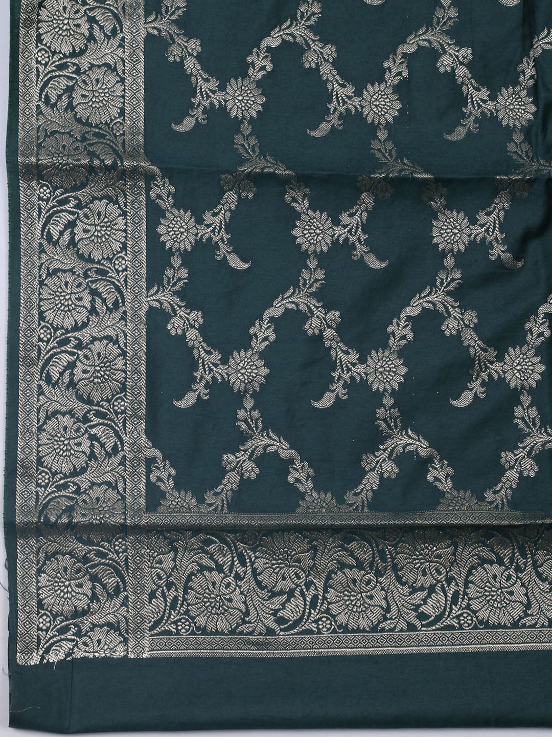 Woven Chanderi Unstitched Suit With Dupatta