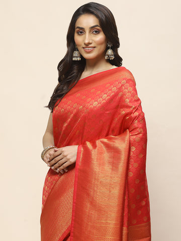 Brocade Zari Jaal Woven Handloom Saree