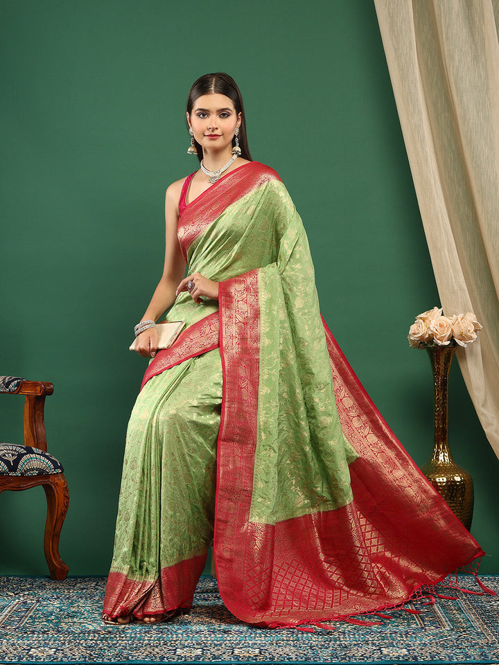 Plain Crepe Saree