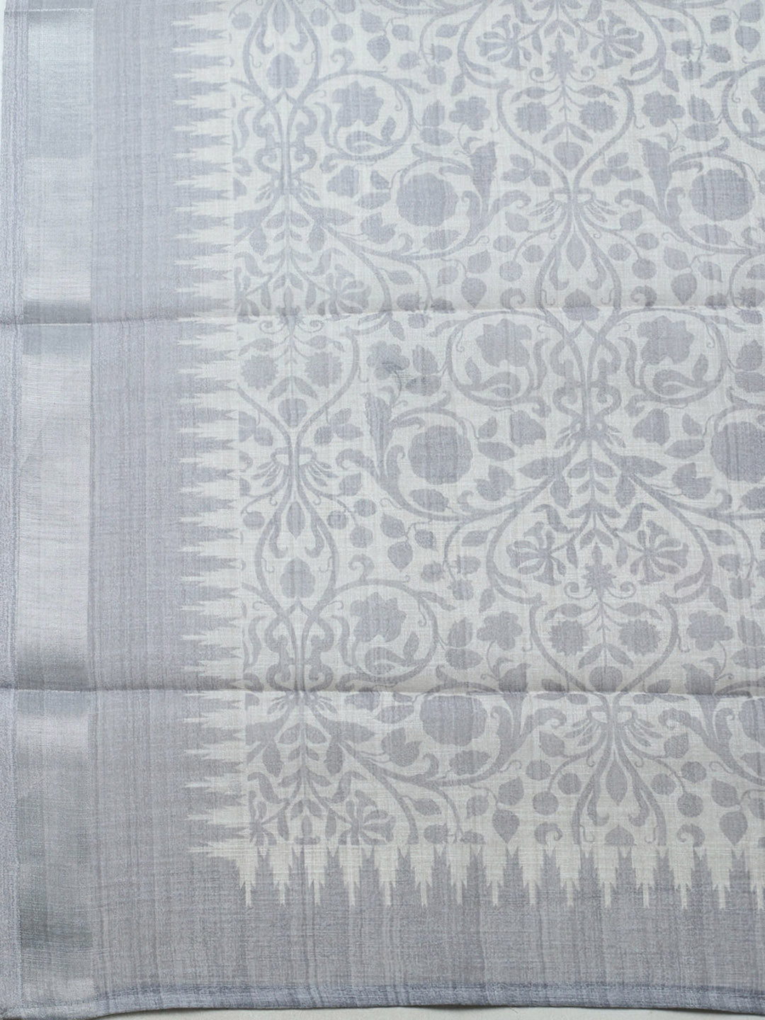 Embroidered Linen Blend Unstitched Suit With Pant &amp; Dupatta