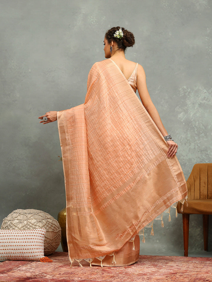 Embroidered Border Booti Art Silk Saree