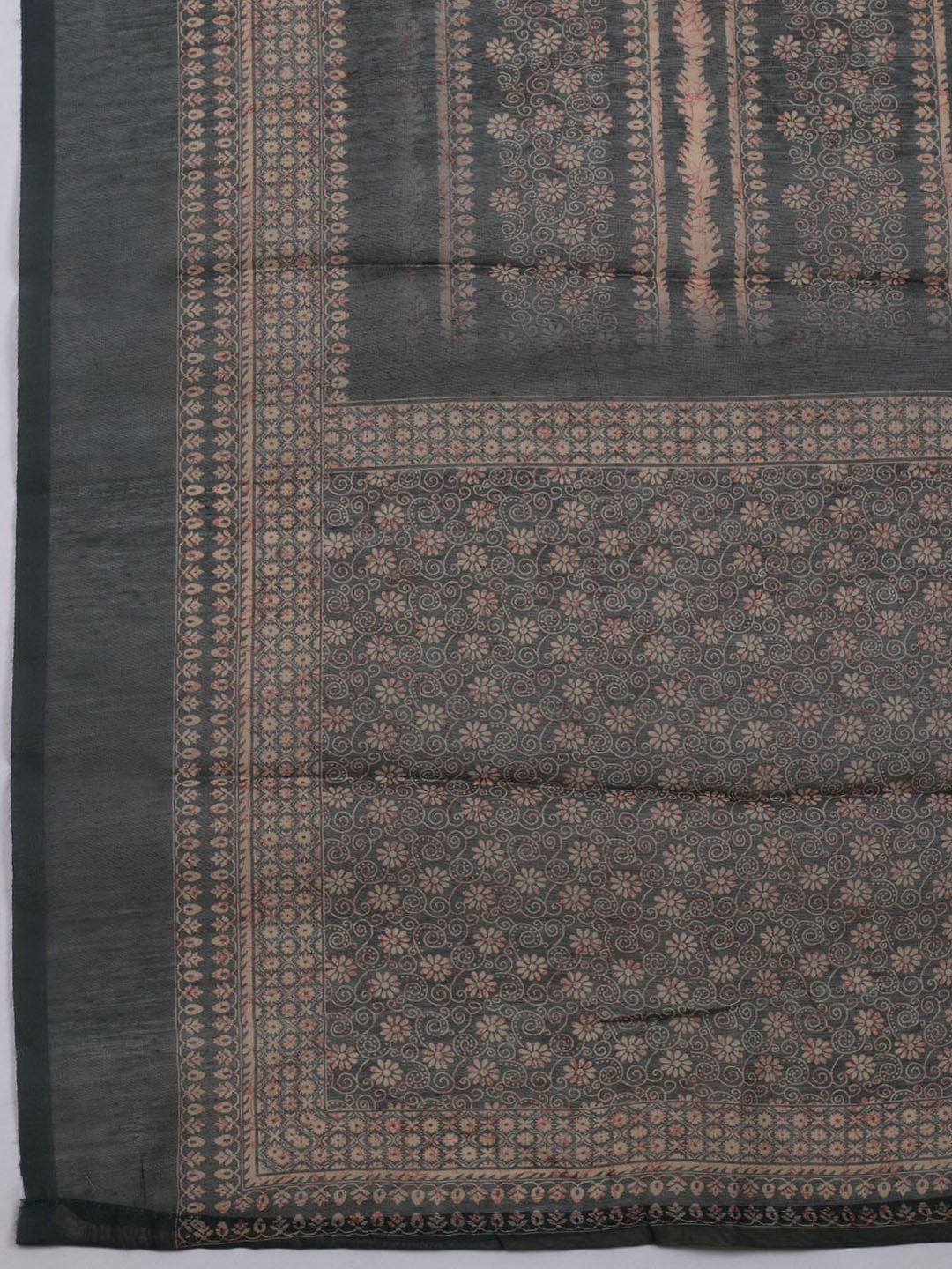 Printed Chanderi Unstitched Suit With Dupatta