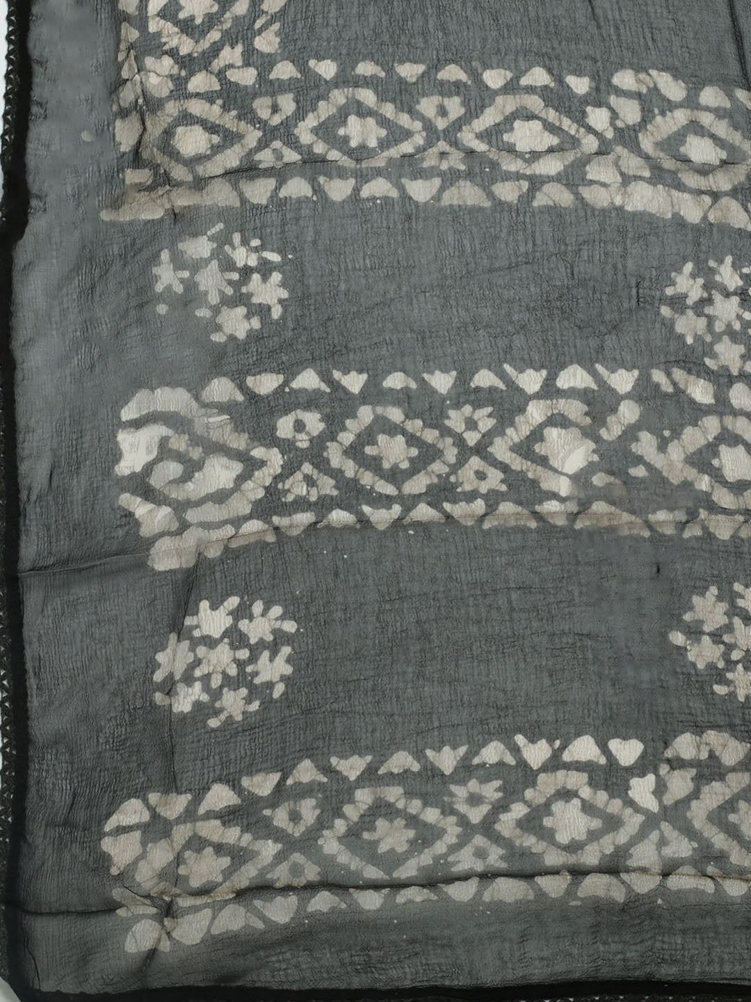 Printed Cotton Blend Unstitched Kurta With Pant &amp; Dupatta