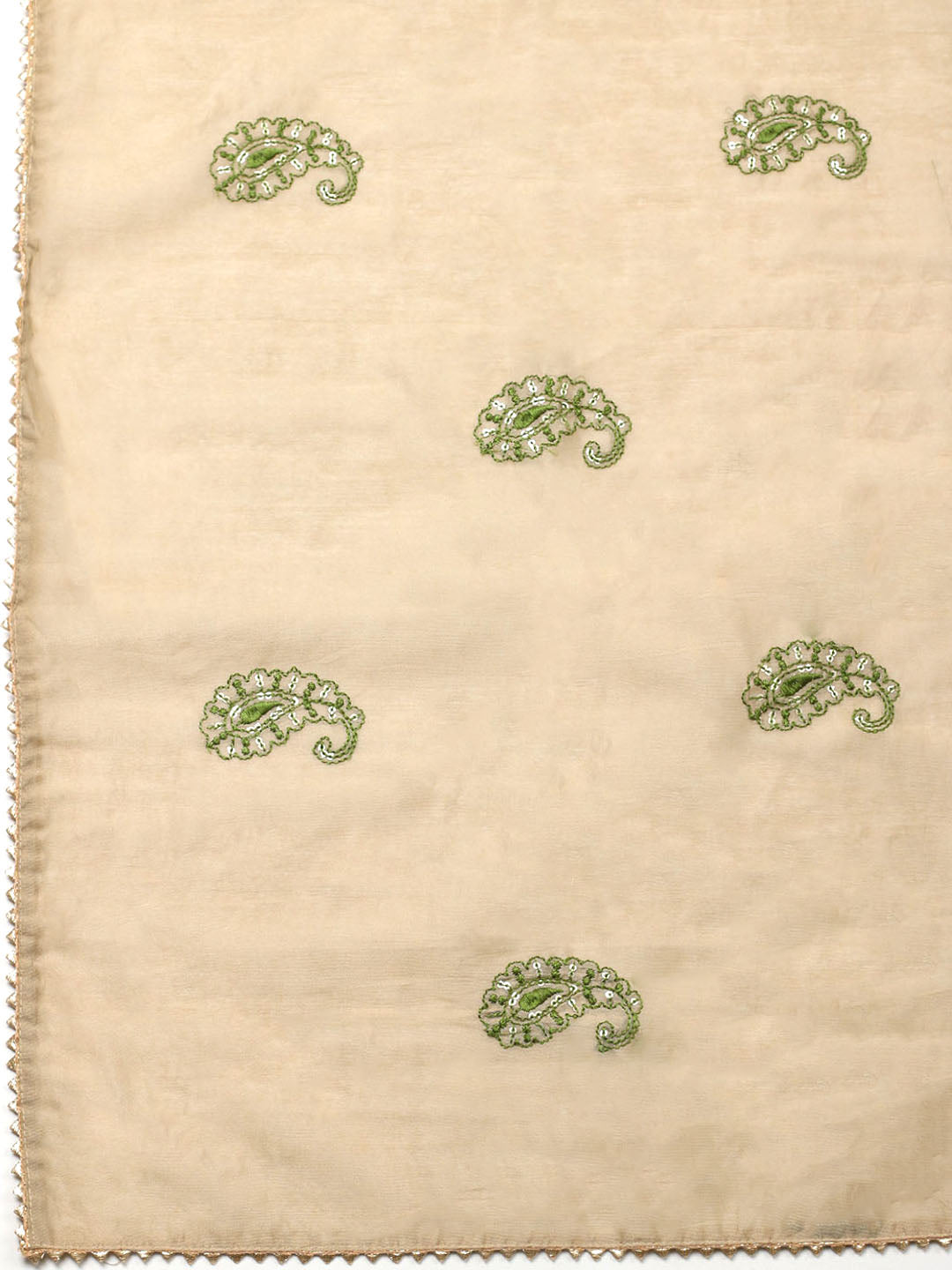 Embroidered Cotton Unstitched Suit With Pant &amp; Dupatta