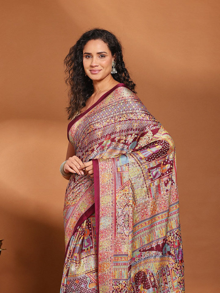 Printed Art Silk Saree