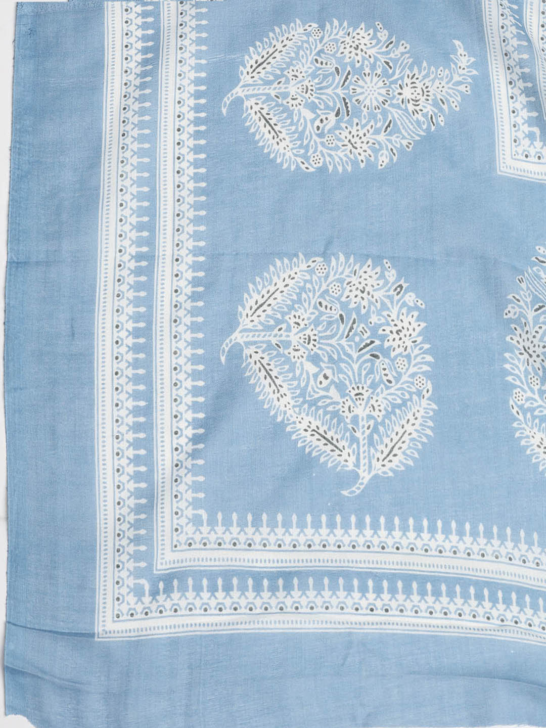 Printed Cotton Blend Unstitched Suit With Dupatta