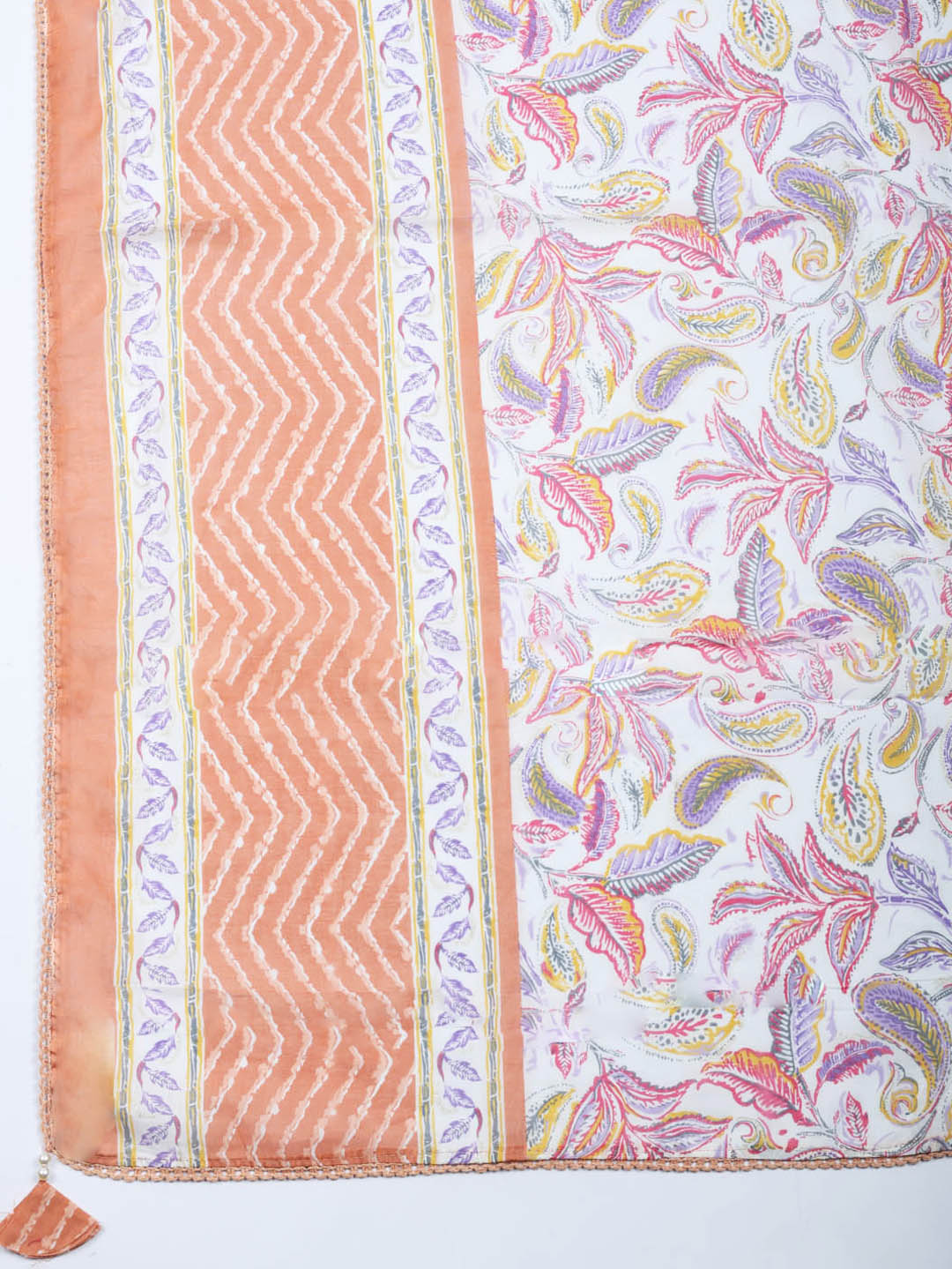 Embroidered Cotton Blend Unstitched Suit With Pant &amp; Dupatta