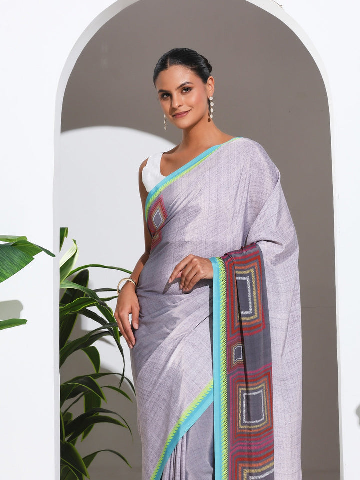 Digital Printed Crepe Saree