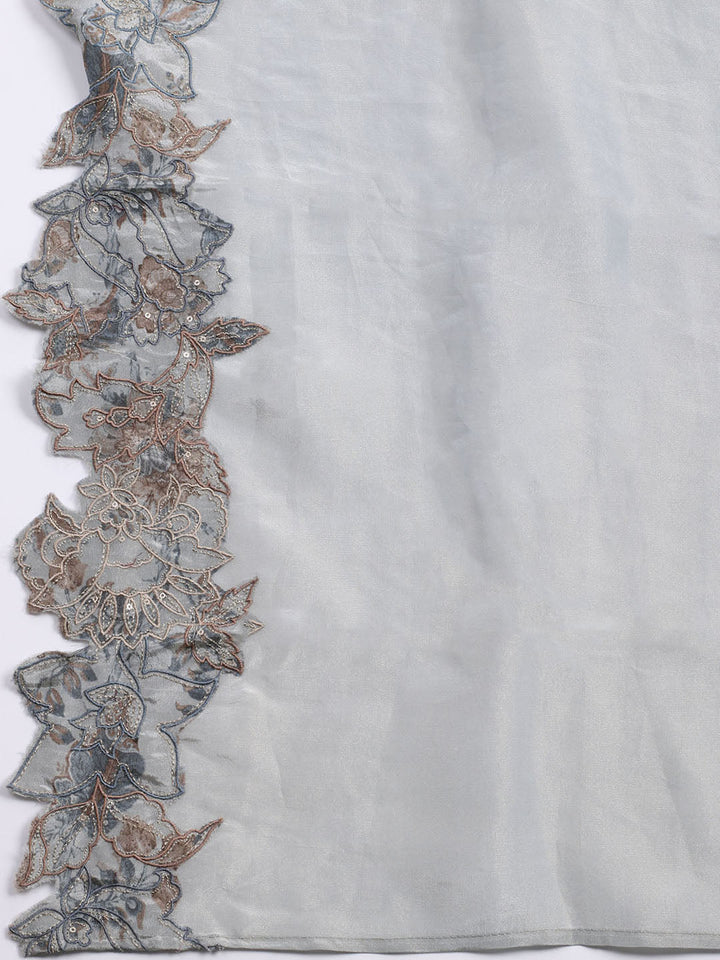 Banarasi Tissue Unstitched Suit With Dupatta