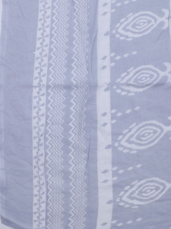 Neck Embroidered Cotton Blend Unstitched Suit With Dupatta