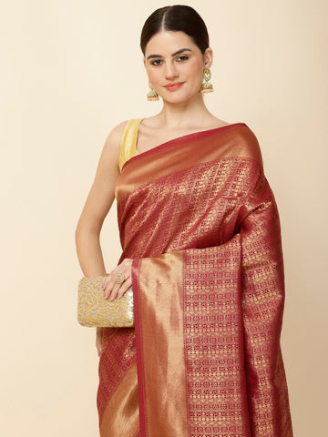 Brocade Zari Jaal Woven Handloom Saree