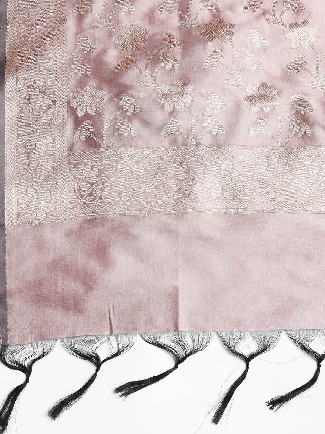 Woven Banarasi Chanderi Unstitched Suit With Dupatta