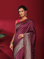 Woven Design Satin Saree