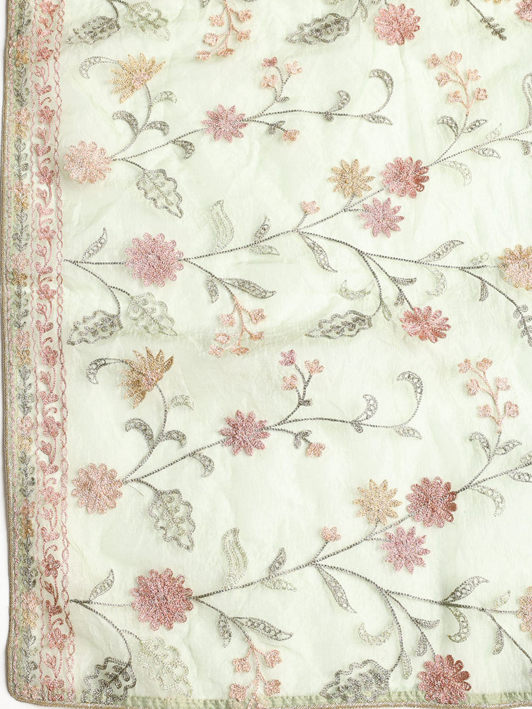 Embroidered Tissue Unstitched Suit With Dupatta