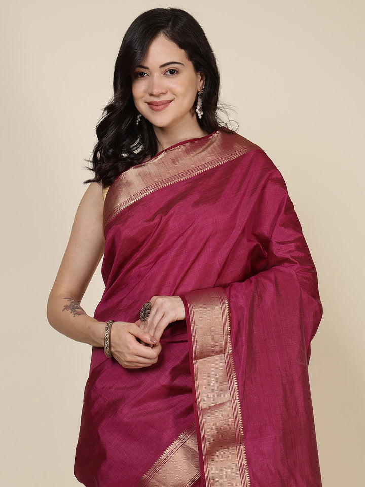 Brocade Zari Jaal Art Silk Woven Saree